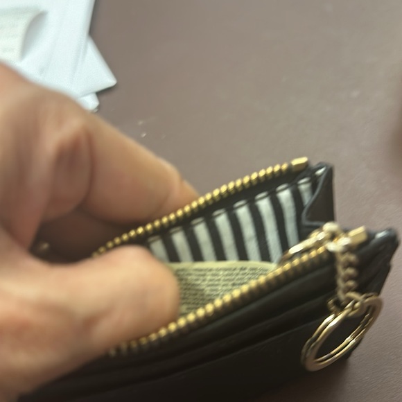 KATE SPADE CARD WALLET TWO SIDED ONE POCKET ZIP - Picture 6 of 6